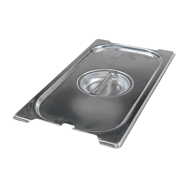 Lid GN 1/3 notched for spoon handles stainless steel | REDFOX - VGN 1/3 NU