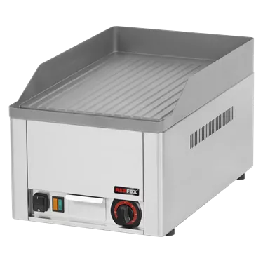 Fry-top griddle plate 32x48 electric grooved counter top 230 V | REDFOX - FTR 30 E