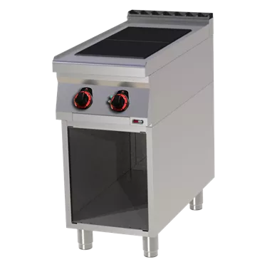 Cooking range electric 2x plate on open cabinet 400 V | REDFOX - SPL 90/40 E