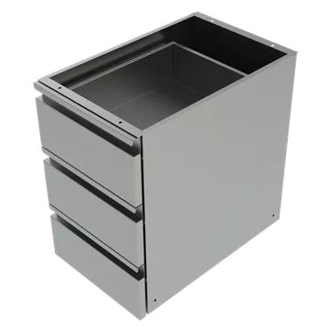Drawer module for worktop table - 3x drawer | REDFOX - ZB