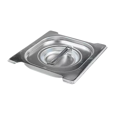 Lid GN 1/6 gasket handles stainless steel | REDFOX - VGN 1/6 SU