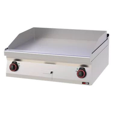 Fry-top griddle plate 80x51 electric smooth without cabinet 400 V | REDFOX - FTH 70/08 E