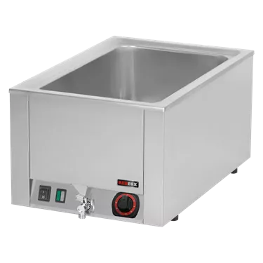 Bain marie electric GN 1/1 - 200 counter top with drain tap | REDFOX - BMV 1120