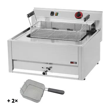 Electric deep fryer 0,56 kW/l, 16 l with basin and three baskets 400 V | REDFOX - FE 66/3 ELT