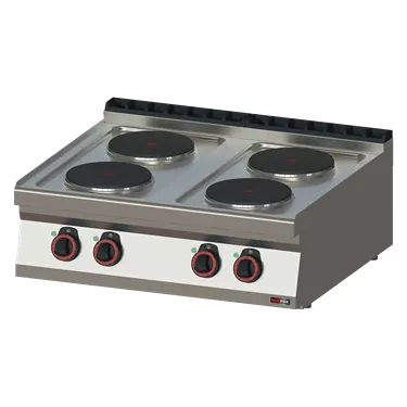 Cooking range electric 4x plate without cabinet 400 V | REDFOX - SP 70/08 E