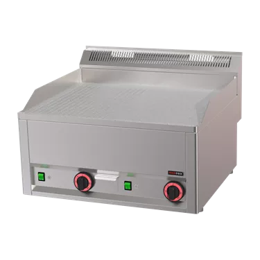 Fry Top Griddle 65x48 electric durable chrome combined without cabinet 400 v | REDFOX - FTHRC 60 EL