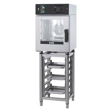 Combi convection steam oven MINI electric 6x GN 1/1 automatic cleaning direct steam touch screen 5" 400 V left door | REDFOX - MSDBD 0611 EL