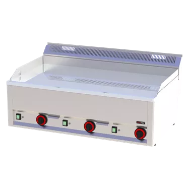 Fry-top griddle plate 97x48 electric chrome plated smooth without cabinet 400 V | REDFOX - FTHC 90 EL