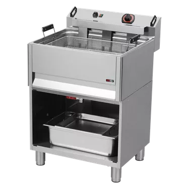 Electric fryer 0,5 kW/l, 30 l counter top drain tap 400 V | REDFOX - FE 60 T/P