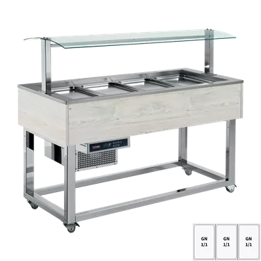 Food display island chilled GN 3-1/1 Hemlock | REDFOX - ES GREEN+ 3H