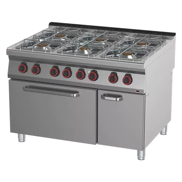 Cooking range gas with oven 2/1 | REDFOX - SPT 90/120-21 GE