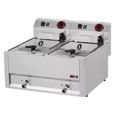 Electric fryer 2 baskets 0,38 kW/l, 8+8 l without cabinet 230 V | REDFOX - FE 60 EL