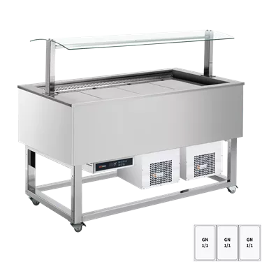 Food display island chilled GN 3-1/1 RAL | REDFOX - ES BLUE+ 3R