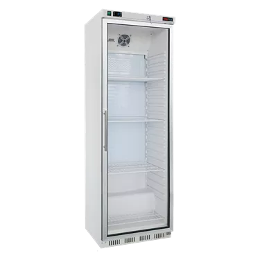 Cooling cabinet 350 l, glass door, white | REDFOX - DR 400 G