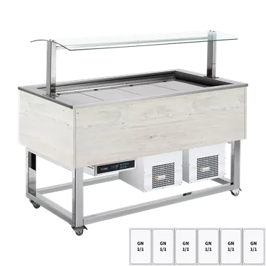 Food display island chilled GN 6-1/1 Hemlock | REDFOX - ES BLUE+ 6H