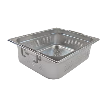 GN container perforated GN 1/2 - 100 handles stainless steel | REDFOX - GND 1/2-100 U