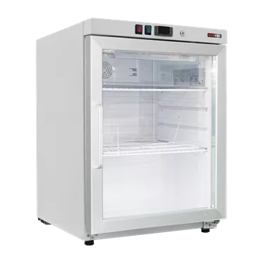 Cooling cabinet 130 l, glass door, white | REDFOX - DRR 200/G