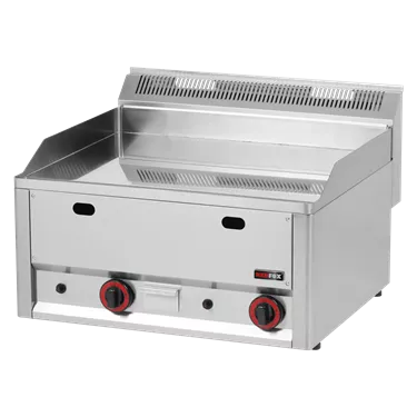 Fry-top griddle plate 65x48 gas chromed smooth without cabinet | REDFOX - FTHC 60 GL