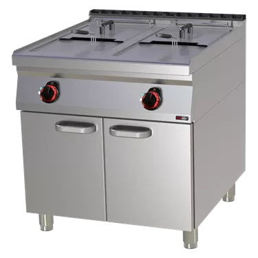 Electric fryer 2 baskets 0,8 kW/l, 17+17 l on cabinet  | REDFOX - FE 90/80-17 E