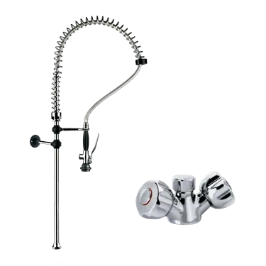 One hole sink tap with shower and non return valve | REDFOX - DOC 1+