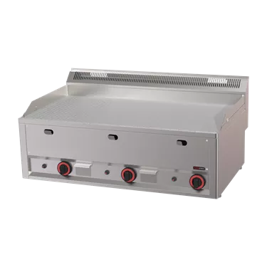 Fry Top Griddle 97x48 gas durable chrome combined without cabinet | REDFOX - FTHRC 90 GL