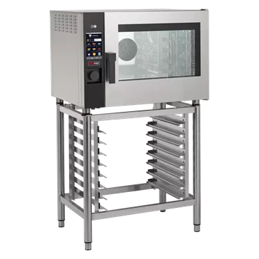 Combi convection steam oven electric 5x GN 1/1 direct steam touch screen automatic cleaning right door | REDFOX - MPD 0511 ERAM