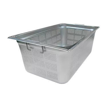 GN container perforated GN 1/1 - 200 handles stainless steel | REDFOX - GND 1/1-200 U