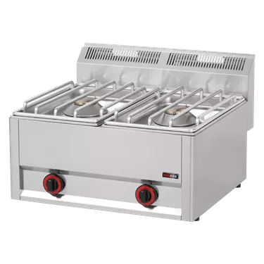 Cooking range gas 2x burner without cabinet | REDFOX - SP 62 GLS