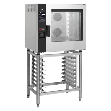 Combi convection steam oven electric 7x GN 1/1 direct steam touch screen automatic cleaning right door | REDFOX - MPD 0711 ERAM