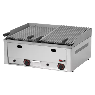 Lava stone grill gas 2 cooking areas 2x 31x48 counter top | REDFOX - GL 60 GS